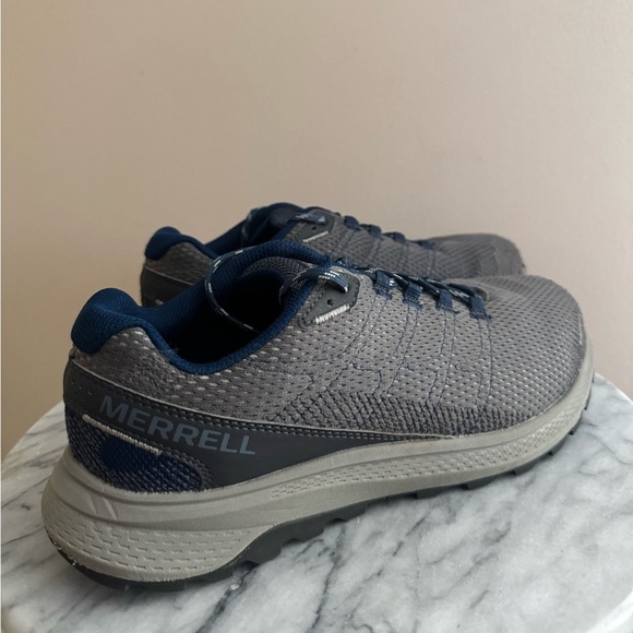 Merrell Fly Strike Trail Running Shoes Men’s Size 10W Charcoal Blue J067159W - Picture 2 of 10
